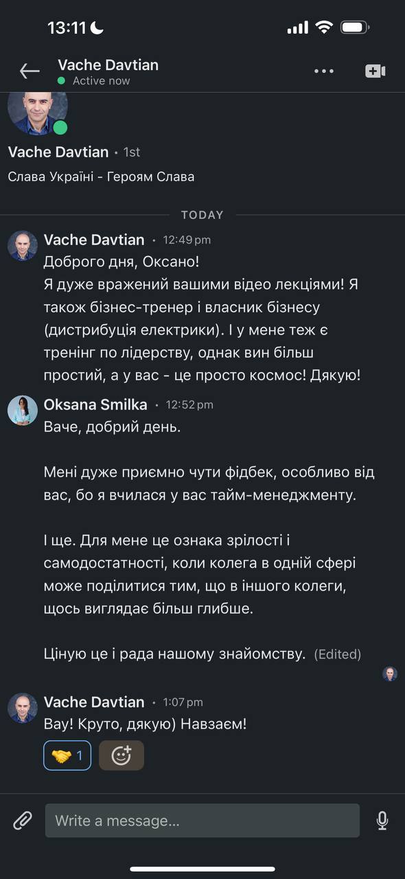 Client feedback